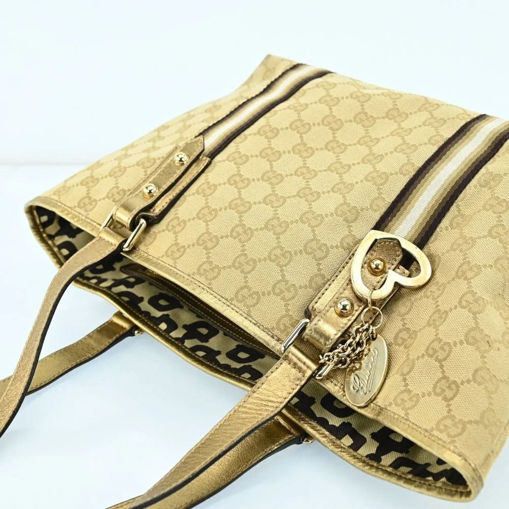 Auth Gucci Sherry Line Gg Pattern Tote #46206G26B - Picture 7 of 12